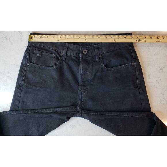 G-STAR RAW 3301 Loose Jeans Slim Straight Leg Black Dark Wash Men's **Size 34W** - Picture 13 of 16